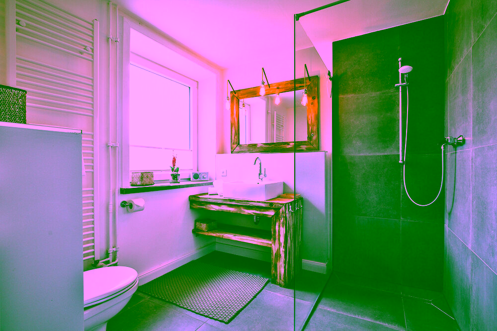 "Plyck-Hüs" – Charmantes Küstendomizil im Süden Sylts - Badezimmer EG