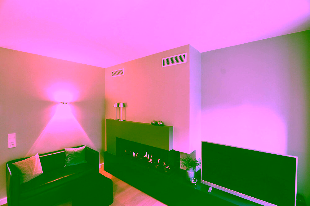 Wohnzimmer mit Gaskamin