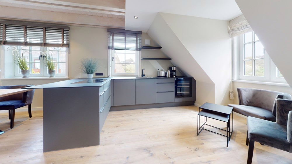 Urlaubsfeeling im Alltag: Luxuriöse Neubauwohnung in Hörnum - Küche