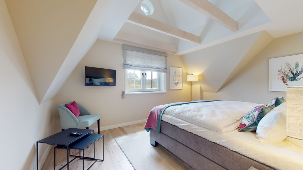 Urlaubsfeeling im Alltag: Luxuriöse Neubauwohnung in Hörnum - Schlafzimmer