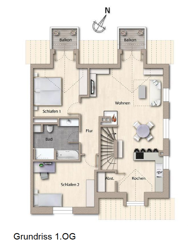 Urlaubsfeeling im Alltag: Luxuriöse Neubauwohnung in Hörnum - Grundriss