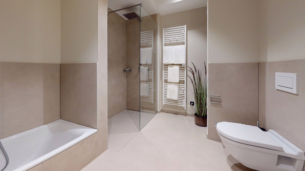 Urlaubsfeeling im Alltag: Luxuriöse Neubauwohnung in Hörnum - Badezimmer
