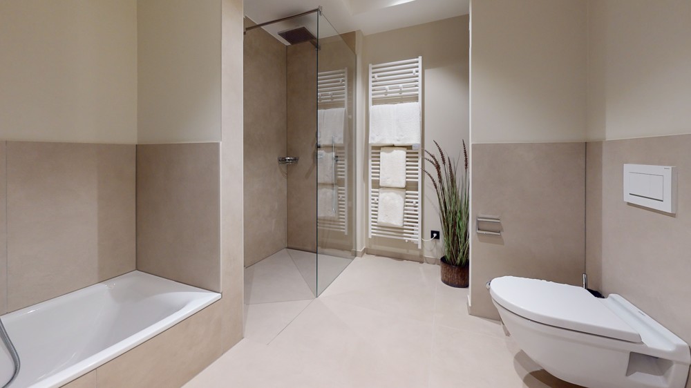Urlaubsfeeling im Alltag: Luxuriöse Neubauwohnung in Hörnum - Badezimmer