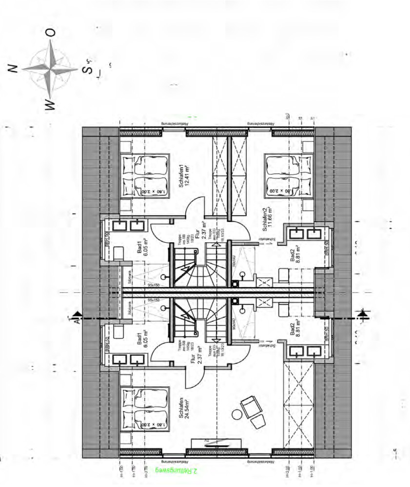 Strandnah, exklusiv und großzügig – Neubauhaushälfte in ruhiger Lage von Rantum - 1. Geschoss