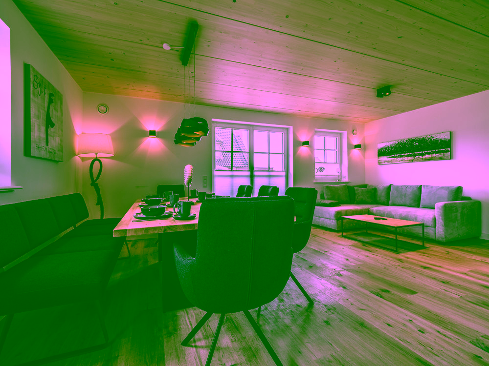 Strandnah, exklusiv und großzügig – Neubauhaushälfte in ruhiger Lage von Rantum - Wohn- Essbereich