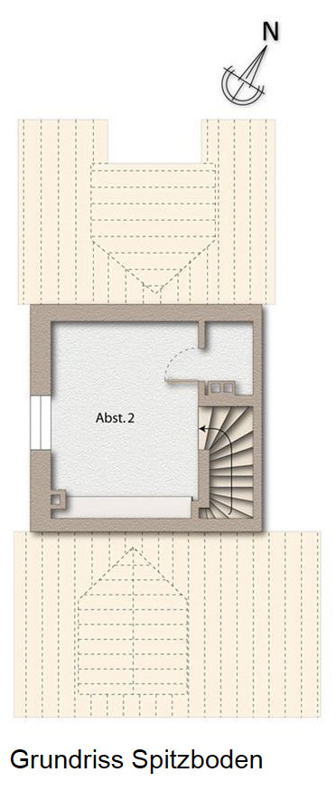 Charmante Eigentumswohnung mit Balkon - Grundriss Spitzboden
