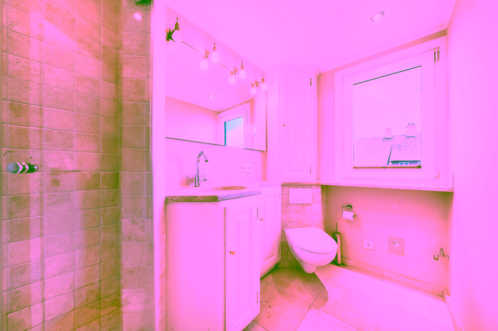 Reetgedeckte Drei-Zimmer-Wohnung mit Blick aufs Wattenmeer in Rantum - Badezimmer