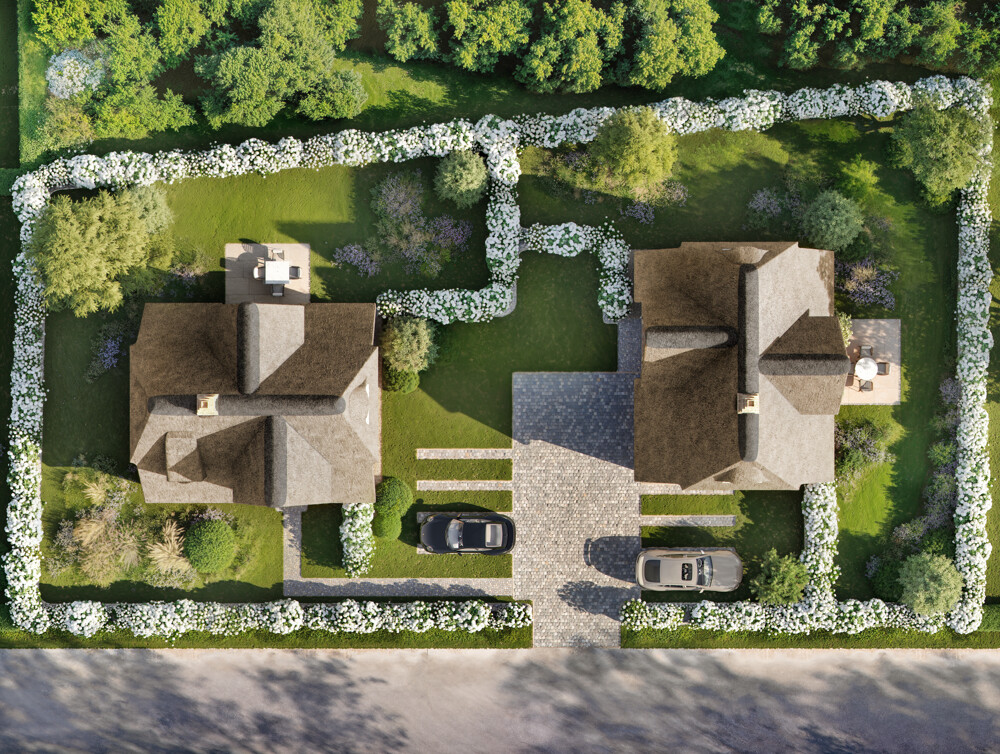 Provisionsfrei: Exklusives Neubau-Einzelhaus mit Ferienvermietungsgenehmigung - Vogelperspektive
